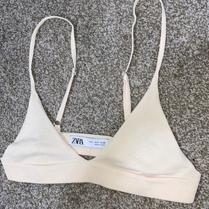 Zara cream size small bralette top